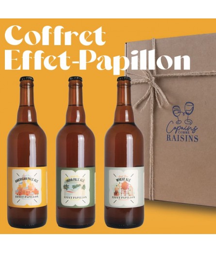 Coffret Effet Papillon - idée cadeau de 3 bières artisanales